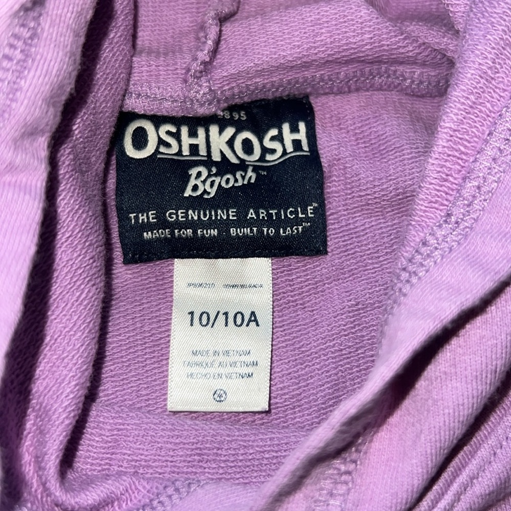 Oshkosh Purple and Blue Ombre tshirt hoodie 10 EUC - Picture 2 of 4